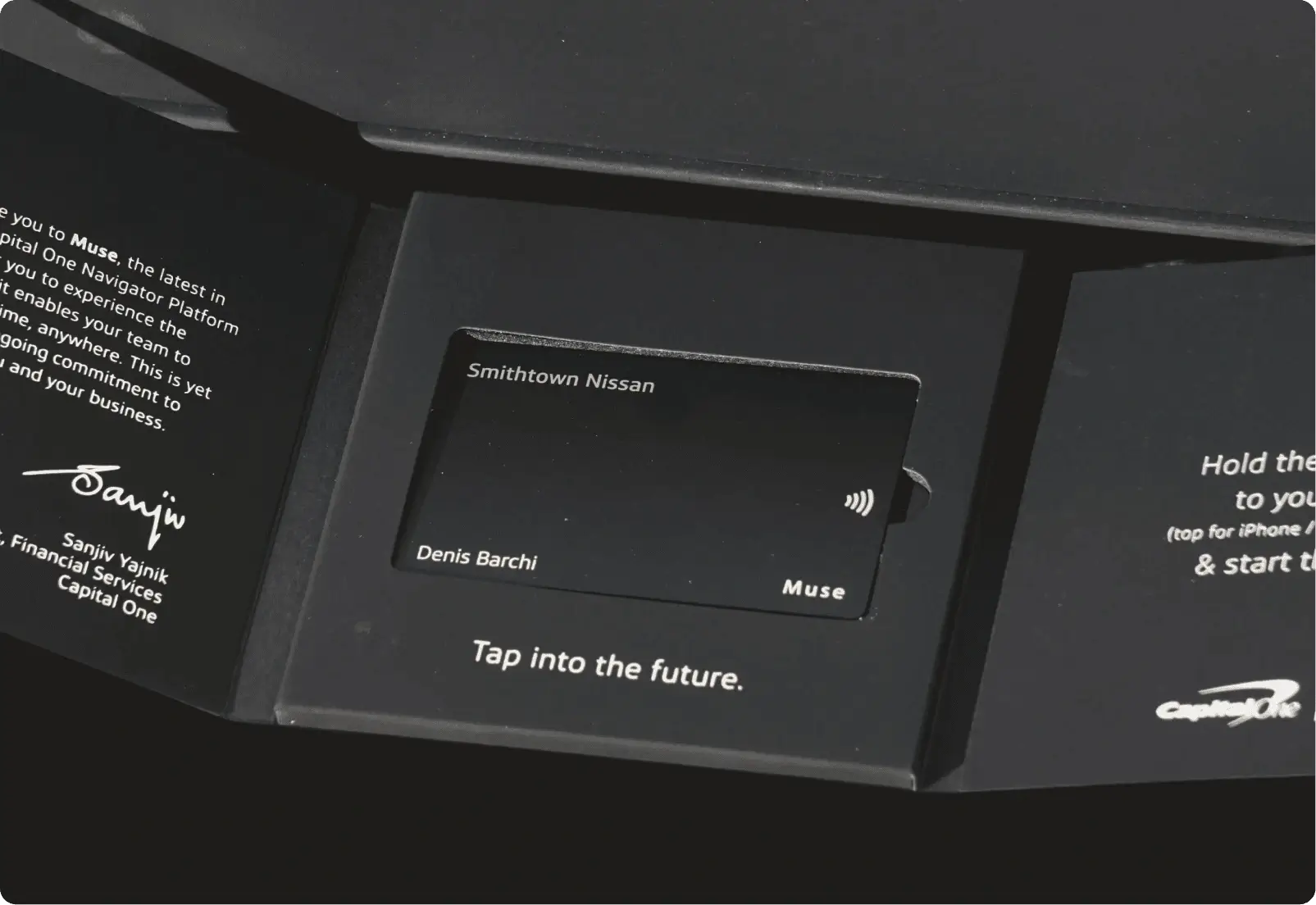 Capital One MUSE personalized NFC metal business cards