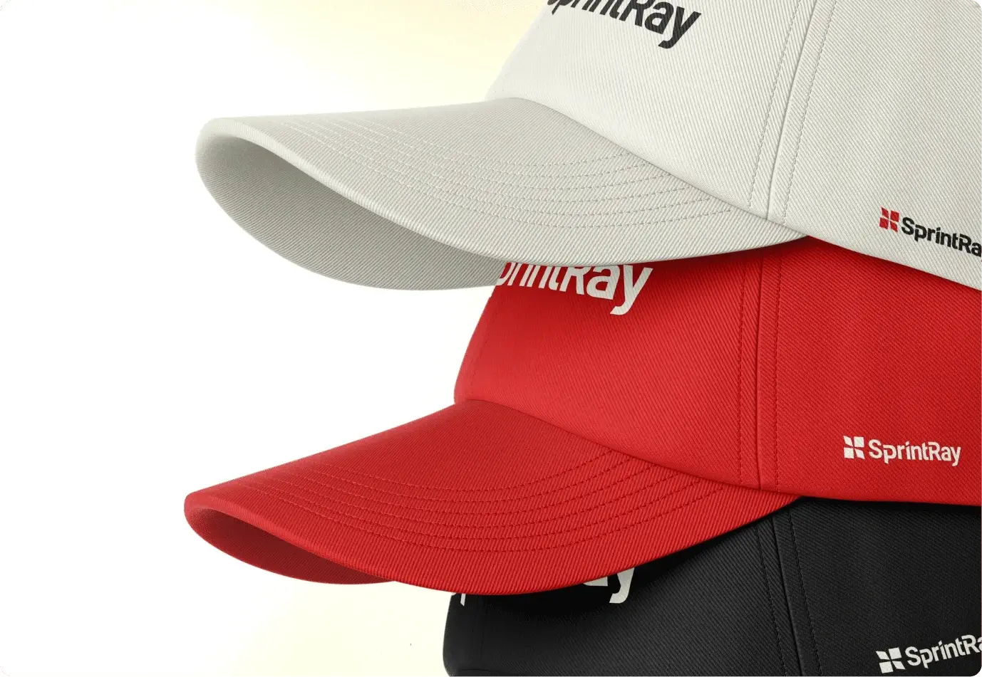 SprintRay branded hat detail
